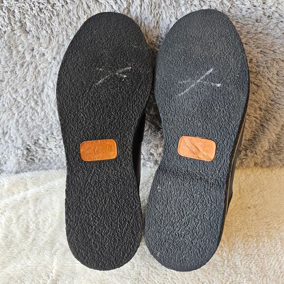 NEW Clarks Women's Zante Spring Leather Tasseled Slip On Loafers Size 9.5M Black - Picture 5 of 8